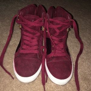 Burgundy high tops